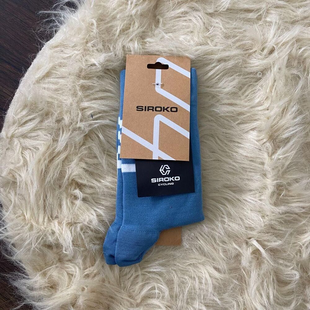 New Pair of Siroko S1 Blue Cycling Socks Size XS / S